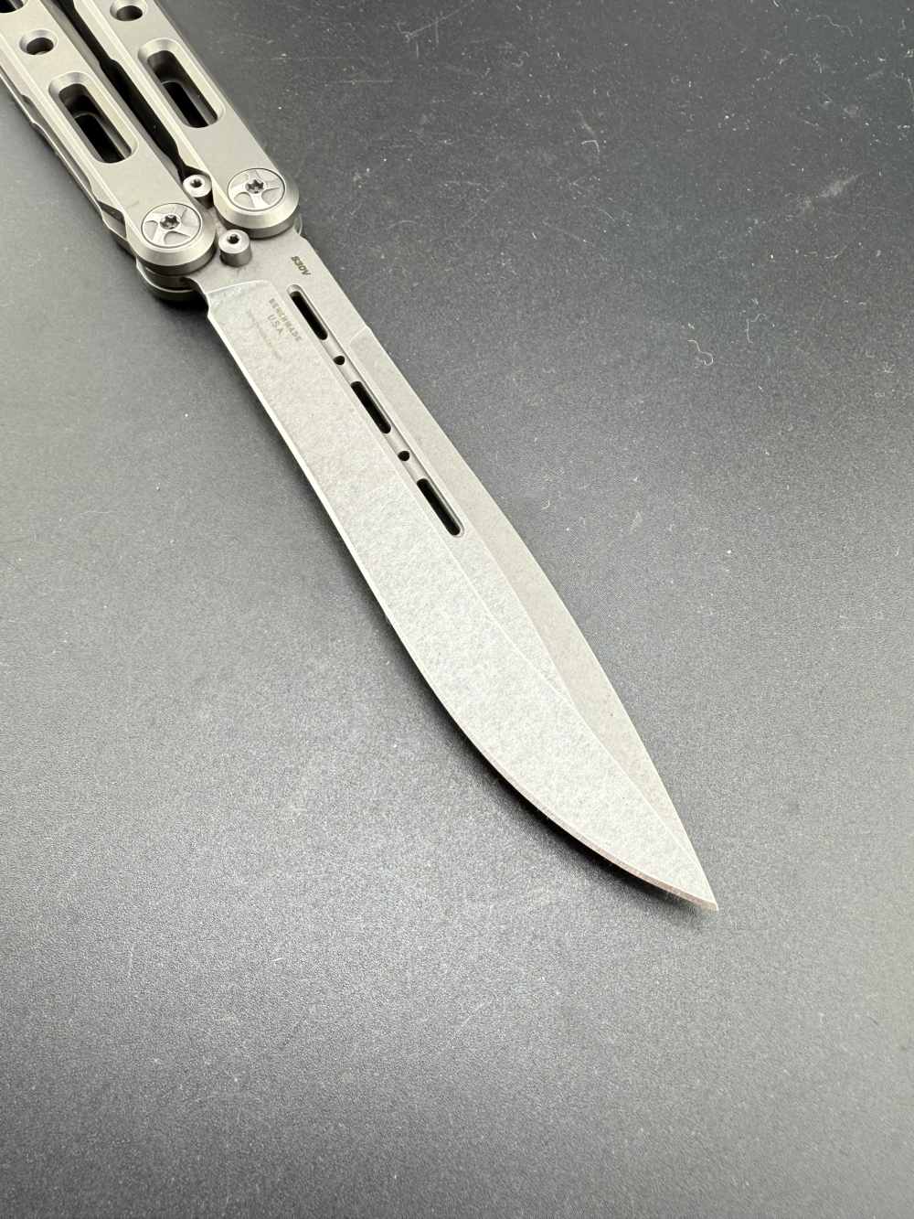 Original Benchmade Model 85 Titanium Balisong Butterfly Knife-img-9