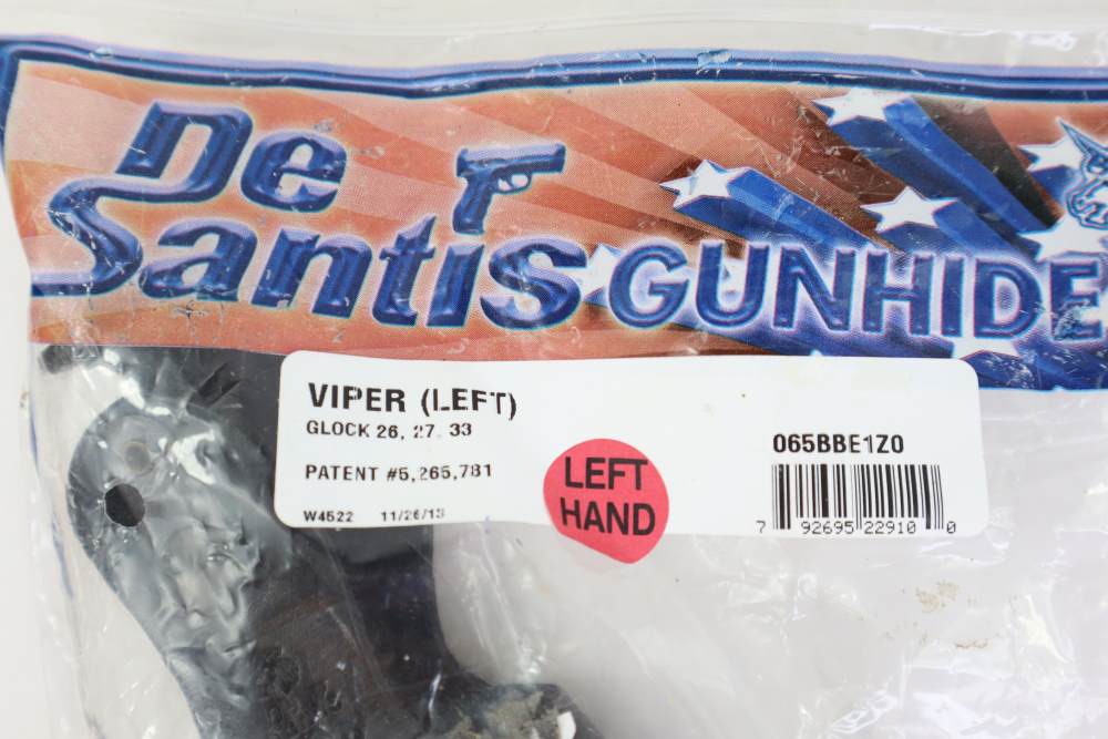 New Old Stock DeSantis Viper Left Handed Holster for Glock 26 27 and 33-img-1