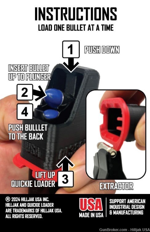 S&W M&P Bodyguard 2.0 Magazine Speed Loader Quickie Loader QL380M RedStripe-img-3