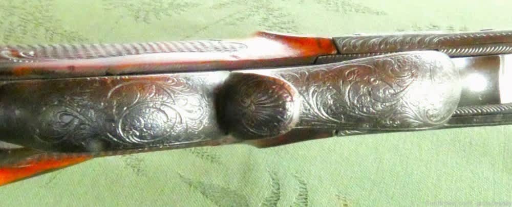 Highly Ornate Panel Scene Engraved Swiss Target Rifle Precision Sights -img-12