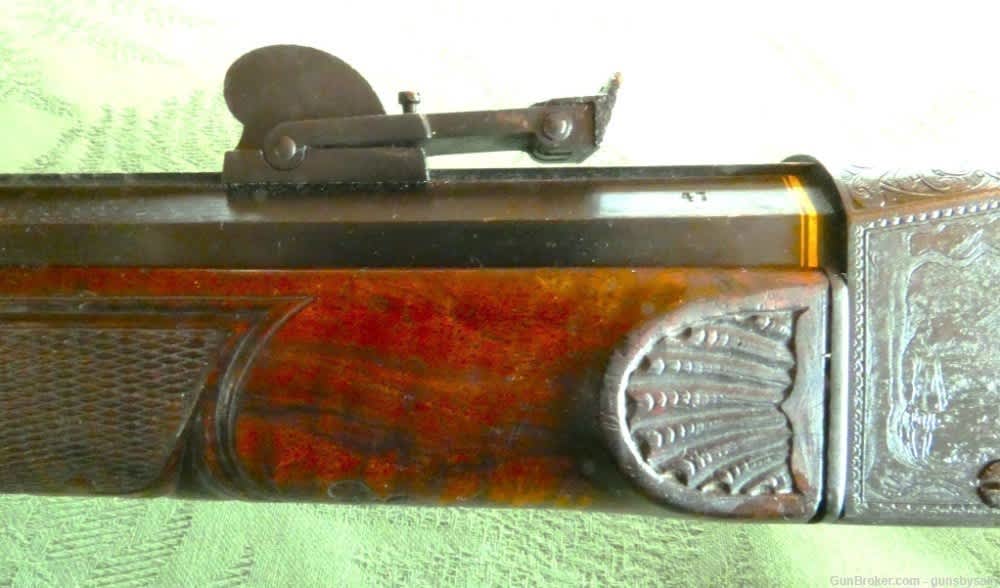 Highly Ornate Panel Scene Engraved Swiss Target Rifle Precision Sights -img-4