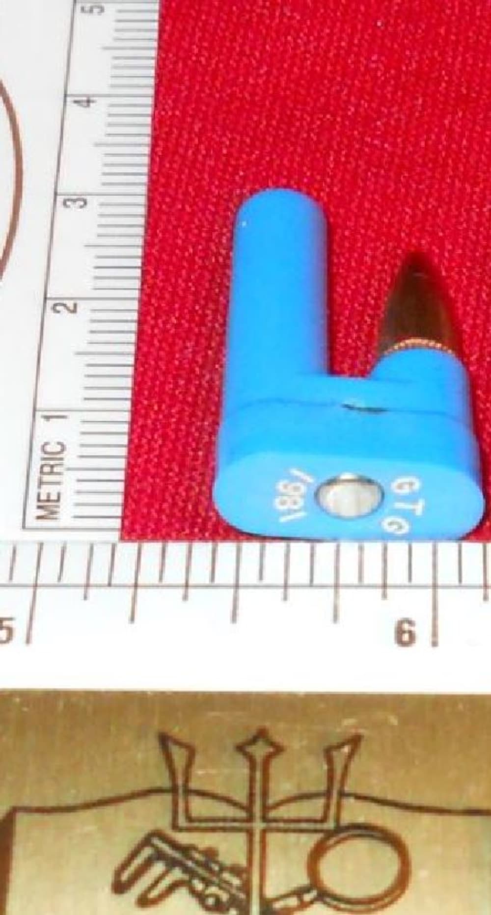 5.56 .223 EXPERIMENTAL FOLDED U SHAPED GTG BLUE LIVE+ REFERENCE -img-0