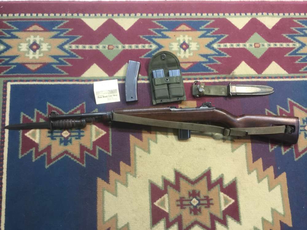 Inland Div. U.S. M1 30 Carbine w/Bayonet & Magazines w/Carrier-img-2