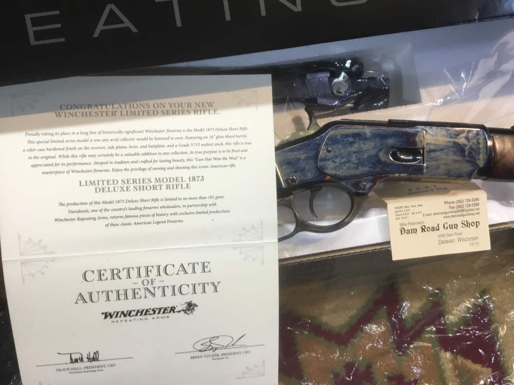Winchester Model 73 Deluxe Short RFL. 18”, 38/357 #534319137 Davidson’s LTD-img-1