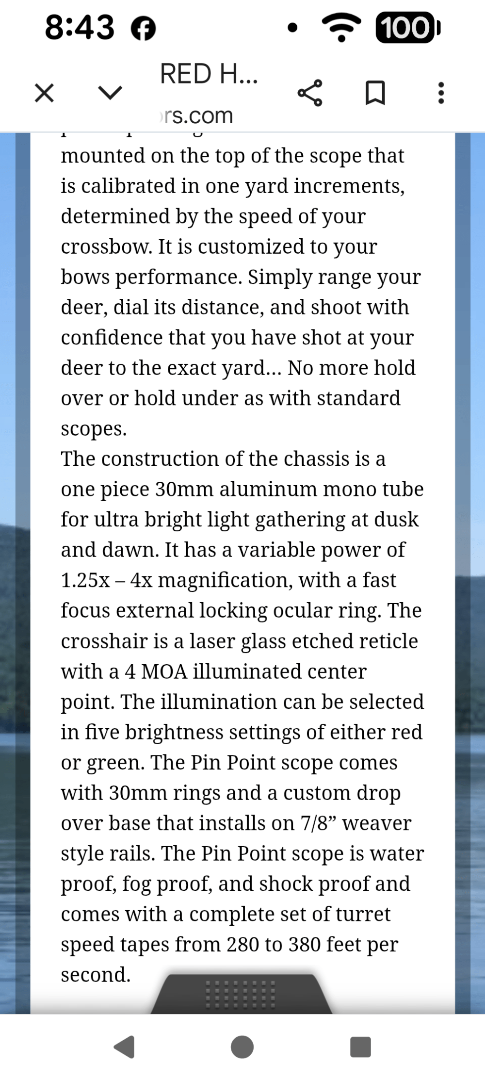 Red Hot Crossbow scope  1.25-4 illuminated-img-5
