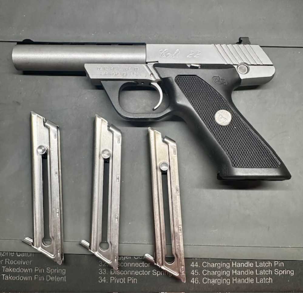 1994 Colt 22 Target Stainless 4" Barrel 3 10 Round Mags CC5140-img-0