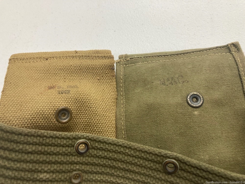 US Army Gun Belt - Bucheimer Leather M1911 Holster - 2 Mag Pouches - Nice!-img-6