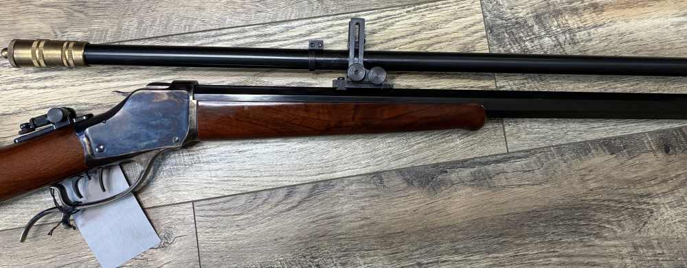 Stoeger Import Uberti 1885 High Wall 45-70 Govt With WM Malcolm 6X Scope-img-2