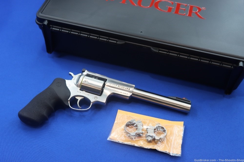 Ruger SUPER REDHAWK Revolver 22 HORNET 9.5" Stainless 8RD w/ Rings 05526 DA-img-0