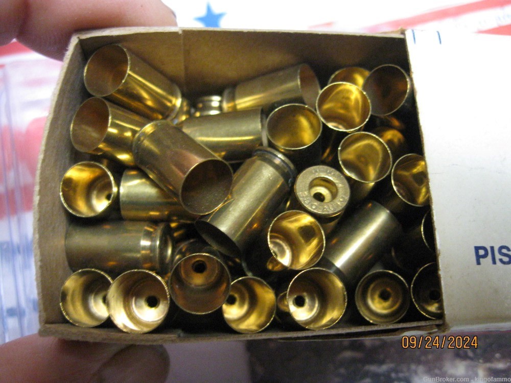 Scarce Original Winchester New Box 380 Automatic 50 pc Brass; have more too-img-3