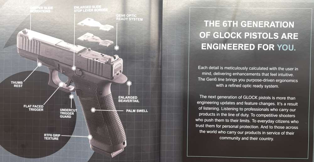 Glock 19 Gen6 9mm Optics Ready Pistol – 15rd, Flat Trigger, Compact G19 MOS-img-3