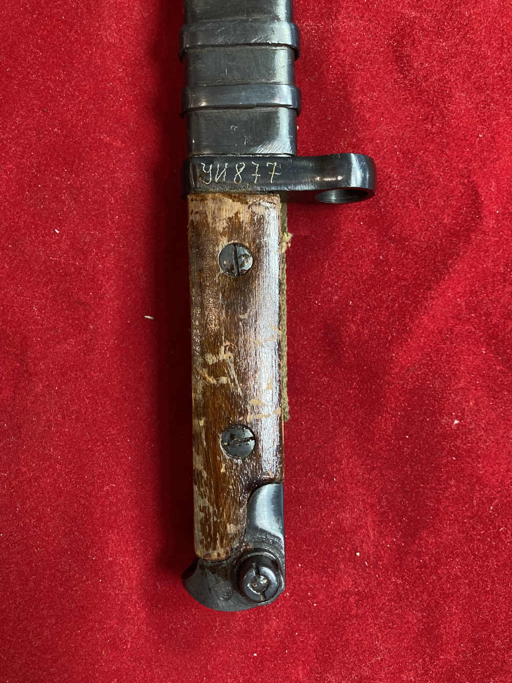 Soviet WWII SVT-40 Bayonet for Tokarev Rifle w/ Scabbard (RARE)-img-7