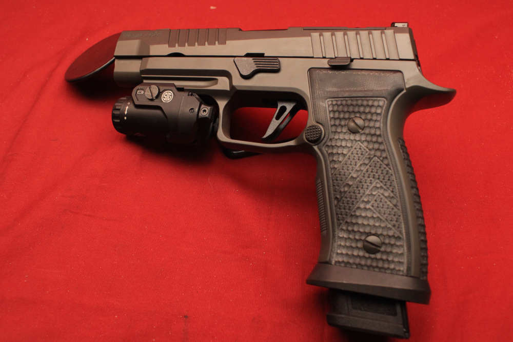 USED Sig Sauer P320 Legion 9 MM 3.9" barrel W/ light, box & (3) magazines-img-5
