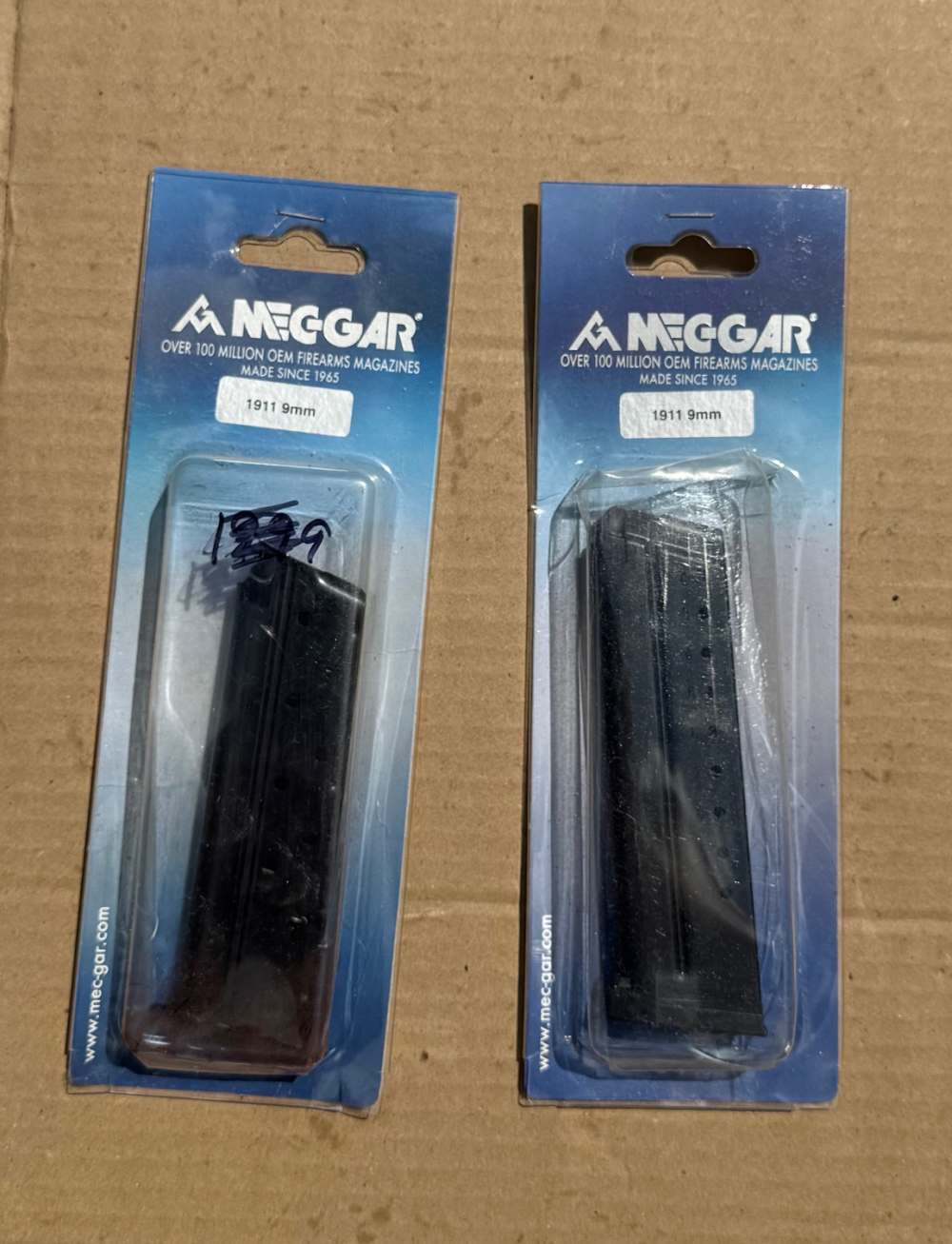 2 1911 Magazines 9mm NIB 10rd Mecgar-img-0