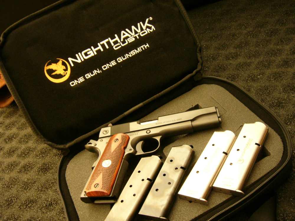NIGHTHAWK CUSTOM GI PLUS NEW MODEL SASS 1911 GOV'T .45 U.S. ARMY BAKELITE -img-36