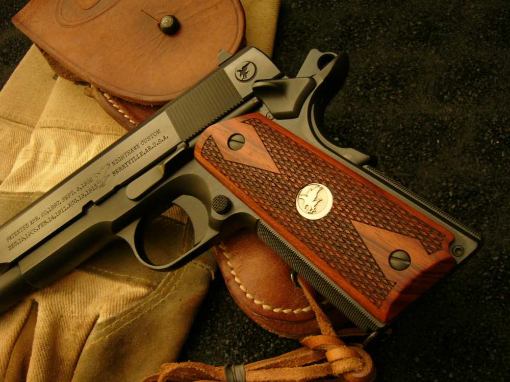 NIGHTHAWK CUSTOM GI PLUS NEW MODEL SASS 1911 GOV'T .45 U.S. ARMY BAKELITE -img-15