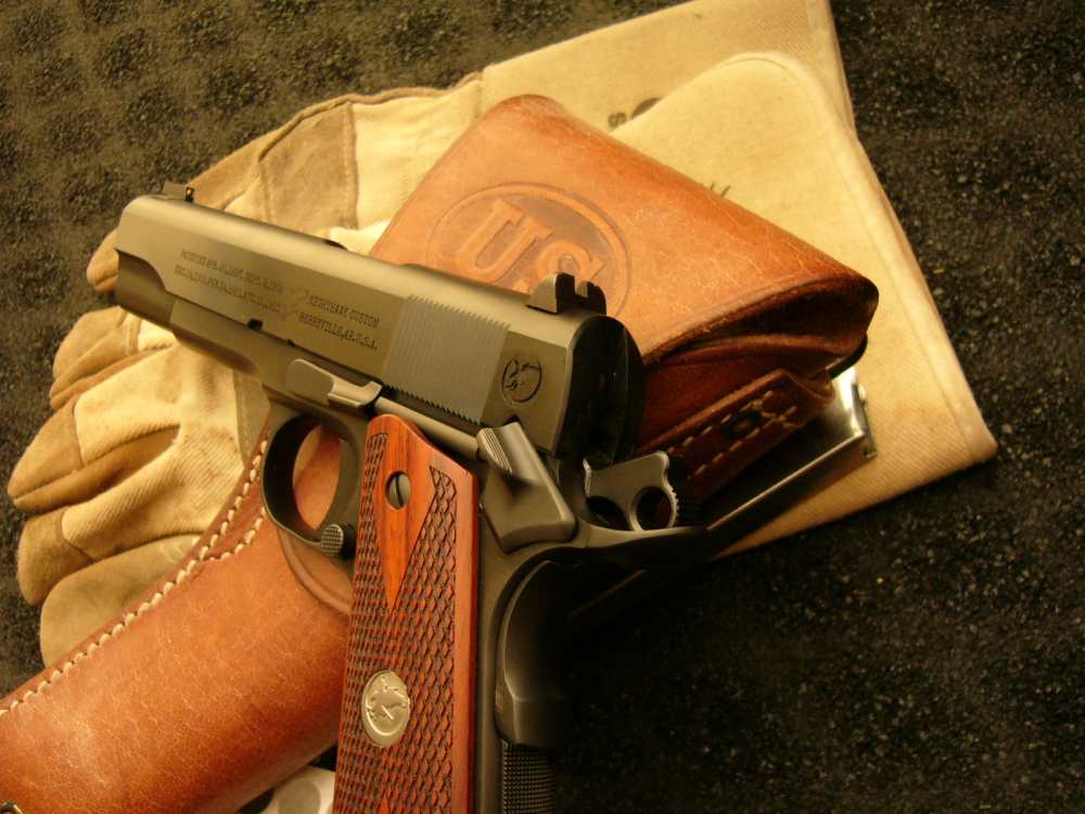 NIGHTHAWK CUSTOM GI PLUS NEW MODEL SASS 1911 GOV'T .45 U.S. ARMY BAKELITE -img-26