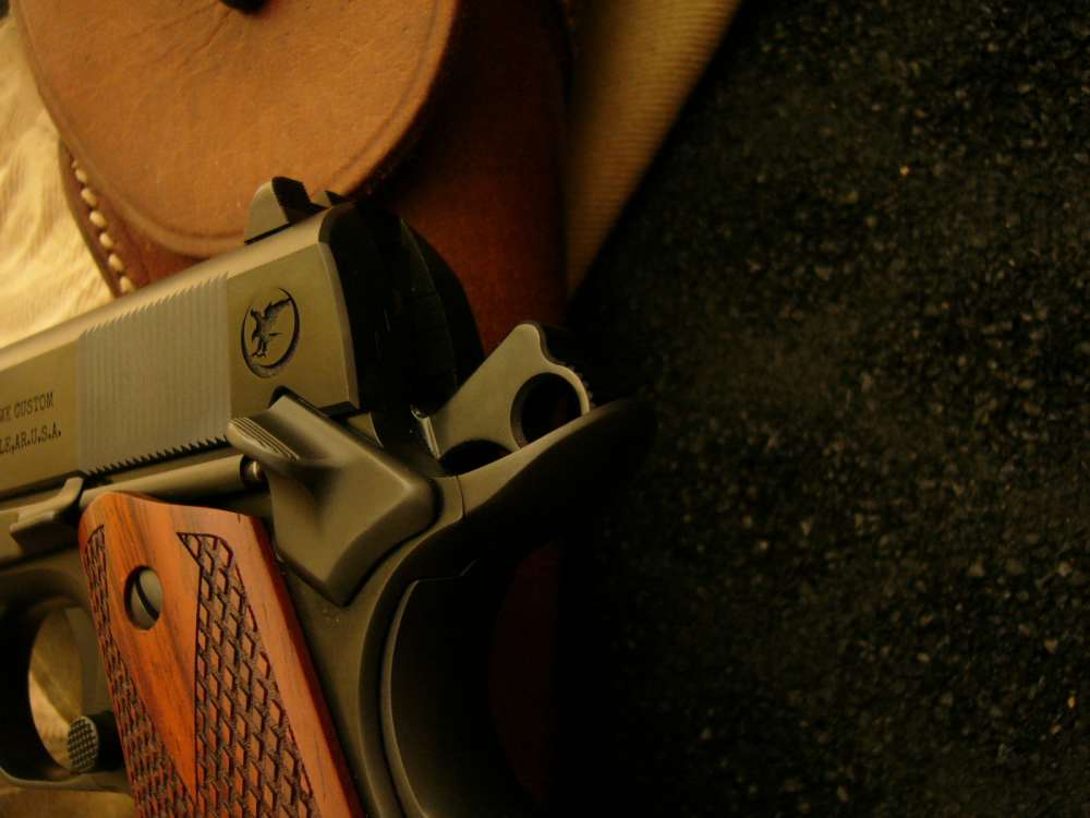 NIGHTHAWK CUSTOM GI PLUS NEW MODEL SASS 1911 GOV'T .45 U.S. ARMY BAKELITE -img-23