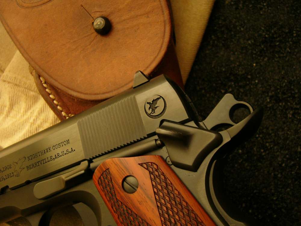 NIGHTHAWK CUSTOM GI PLUS NEW MODEL SASS 1911 GOV'T .45 U.S. ARMY BAKELITE -img-17