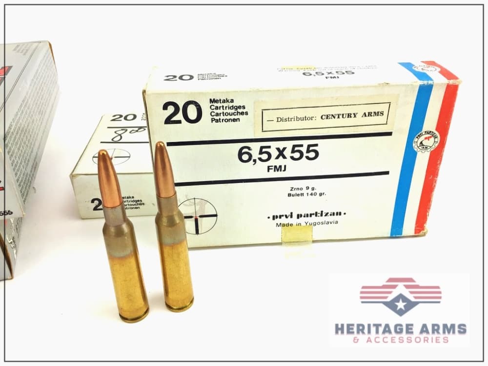 180 Rounds 6.5 x 55mm Swedish Mauser Ammo Winchester Federal PRVI-img-3