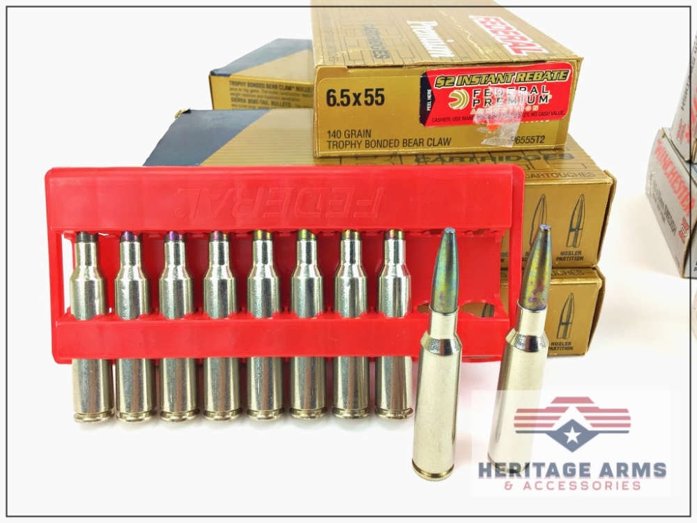180 Rounds 6.5 x 55mm Swedish Mauser Ammo Winchester Federal PRVI-img-1