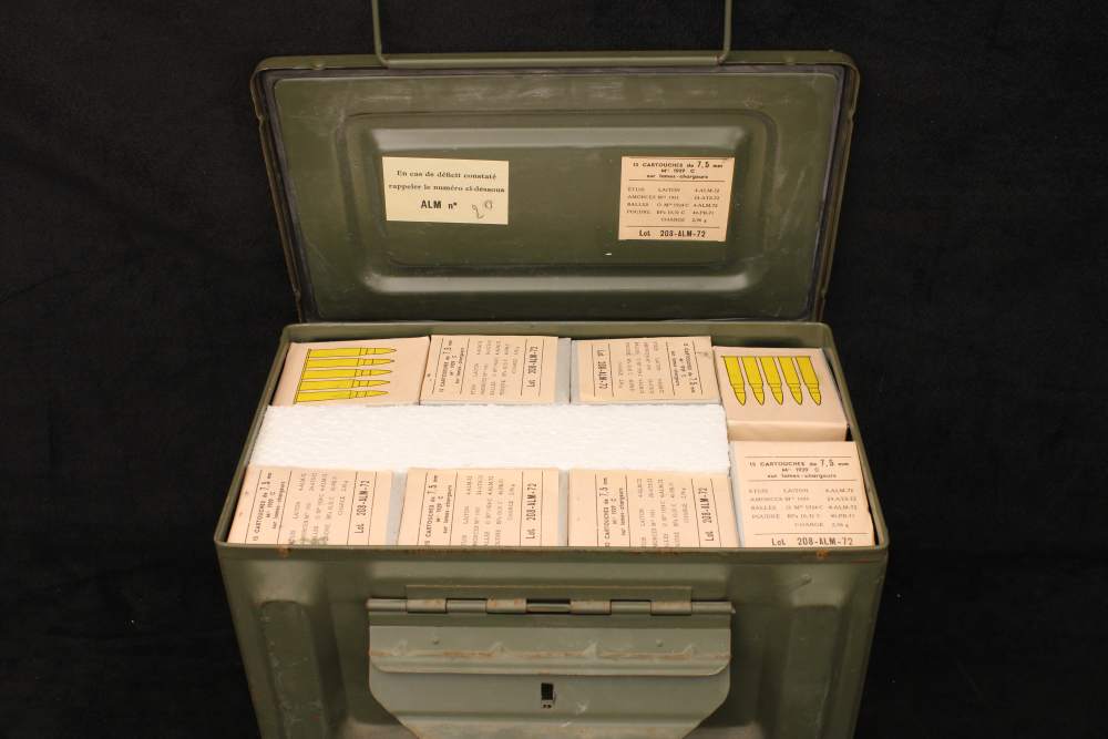 French 7.5x54 MAS Ammo 750 Rounds w/ 150 Stripper Clips & Steel Crate-img-1