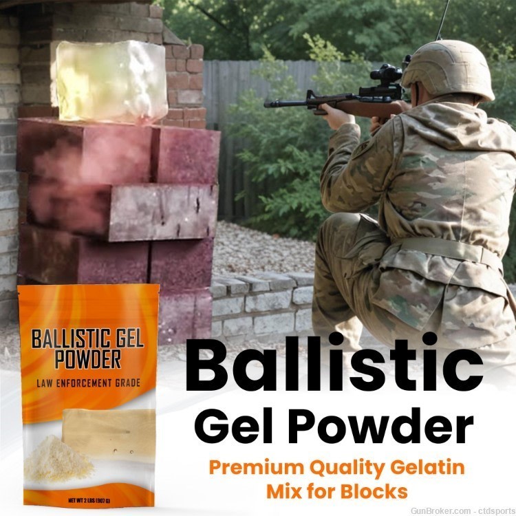 Ballistic Gel Powder 2 lbs - Gelatin Mix for Blocks, Targets and Dummys-img-6
