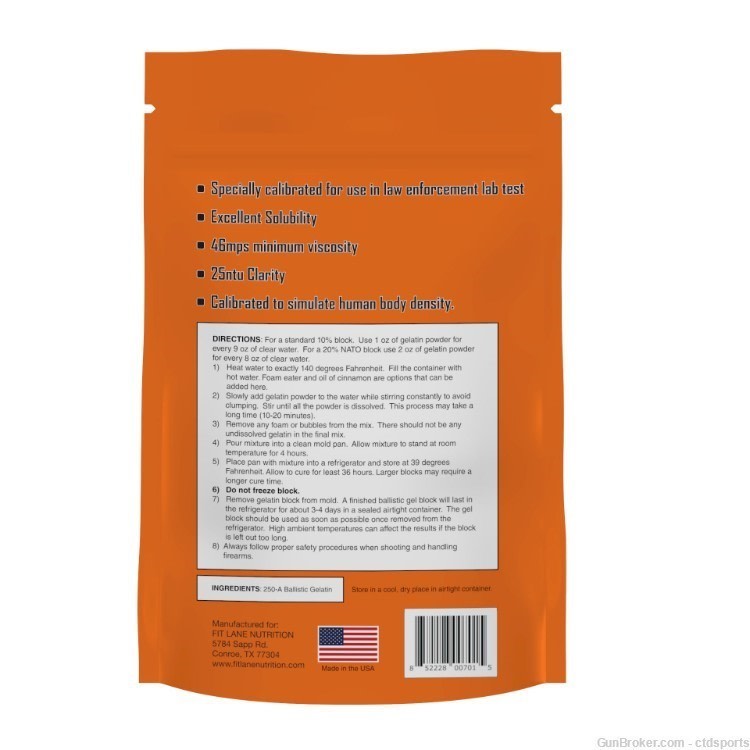 Ballistic Gel Powder 2 lbs - Gelatin Mix for Blocks, Targets and Dummys-img-1