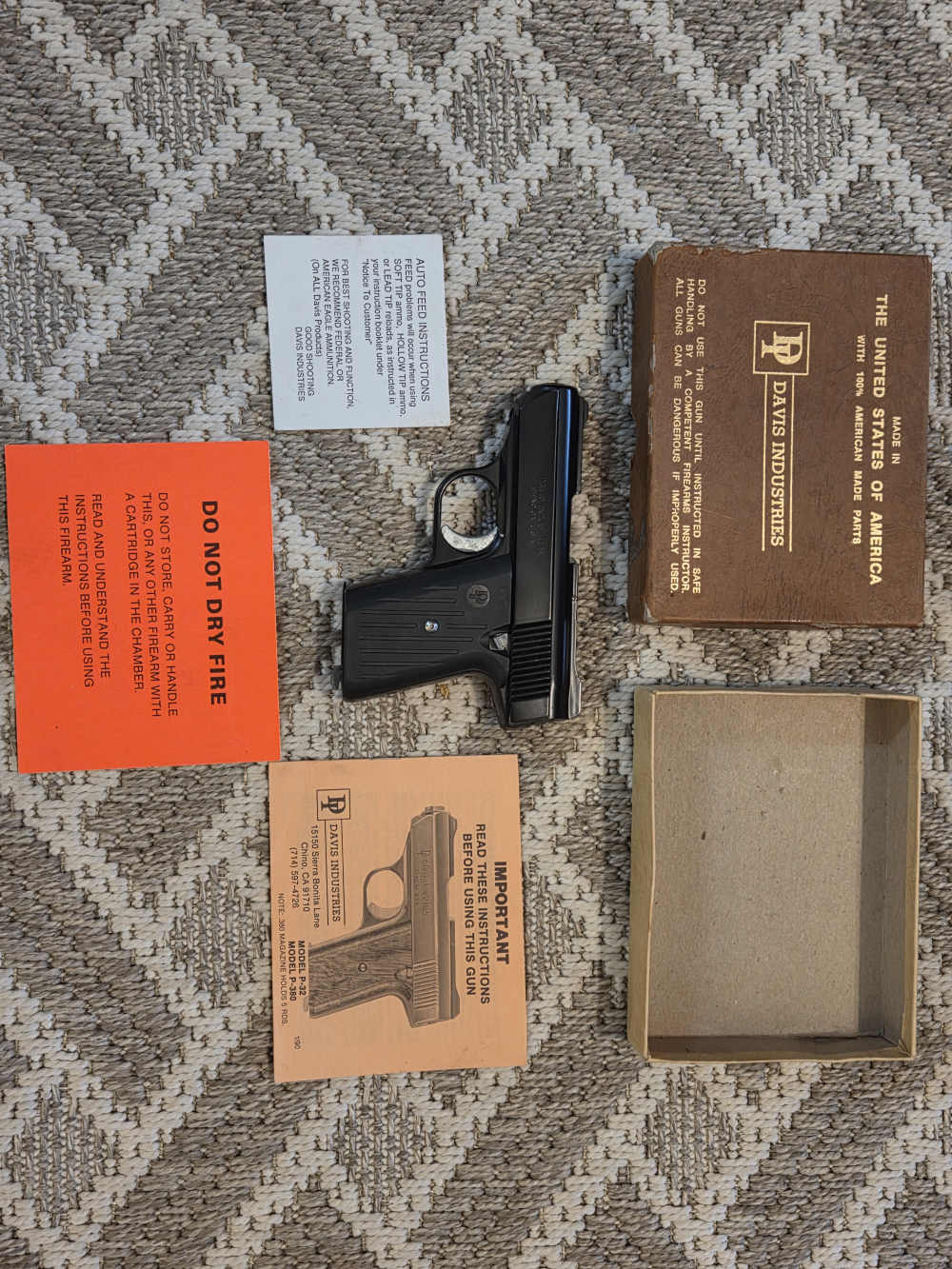 Davis 380 Black in Original Box with Papers -img-0