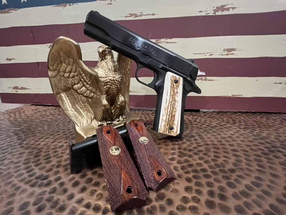 Colt MK IV SERIES 80 GOVERNMENT 1911 45 Excellent condition Stag grips-img-12