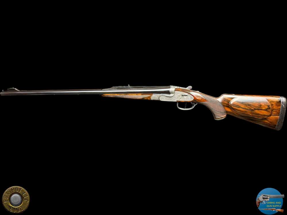 GRAVEX 450 NE DELUXE DOUBLE RIFLE - BOLSTERED H&H SIDELOCK ACTION - BULINO-img-2