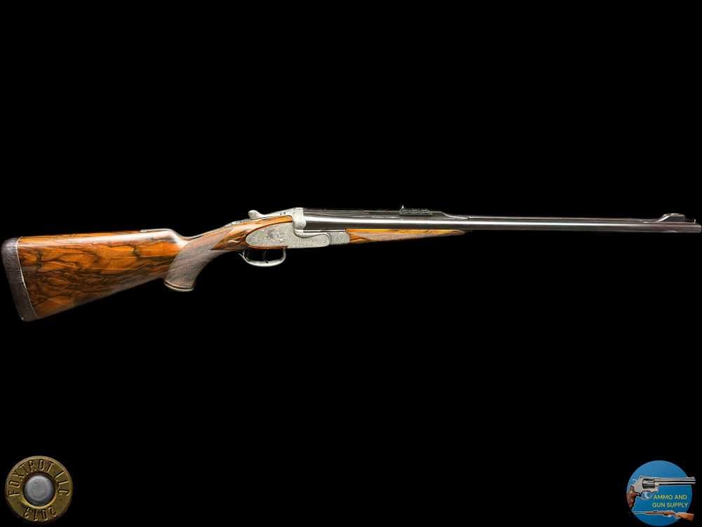 GRAVEX 450 NE DELUXE DOUBLE RIFLE - BOLSTERED H&H SIDELOCK ACTION - BULINO-img-1