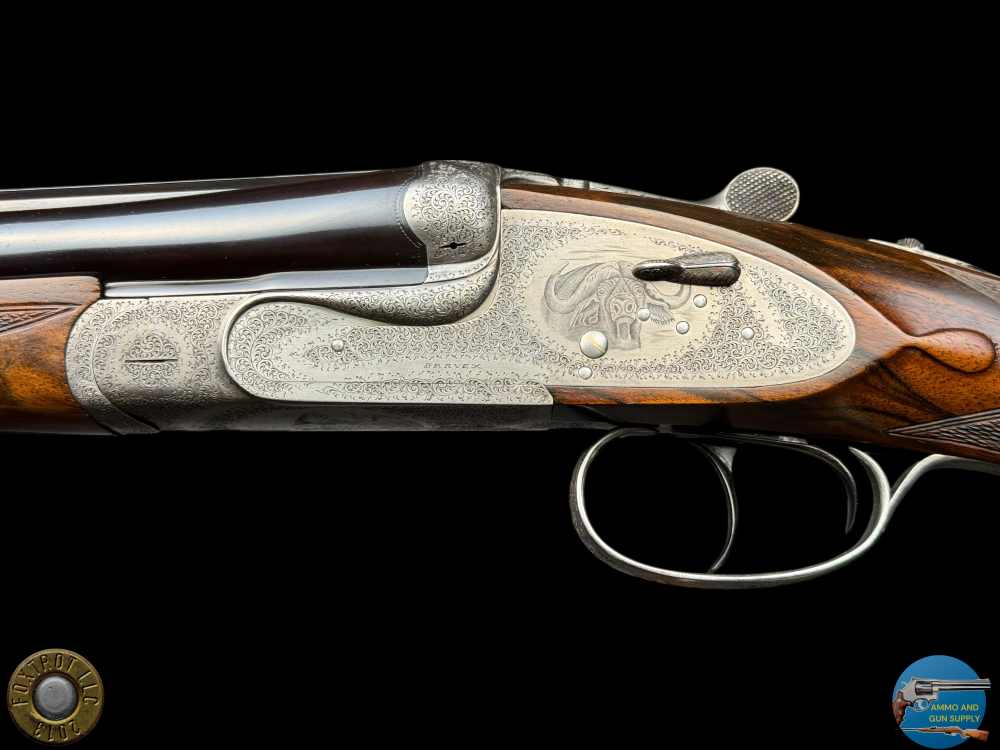 GRAVEX 450 NE DELUXE DOUBLE RIFLE - BOLSTERED H&H SIDELOCK ACTION - BULINO-img-9