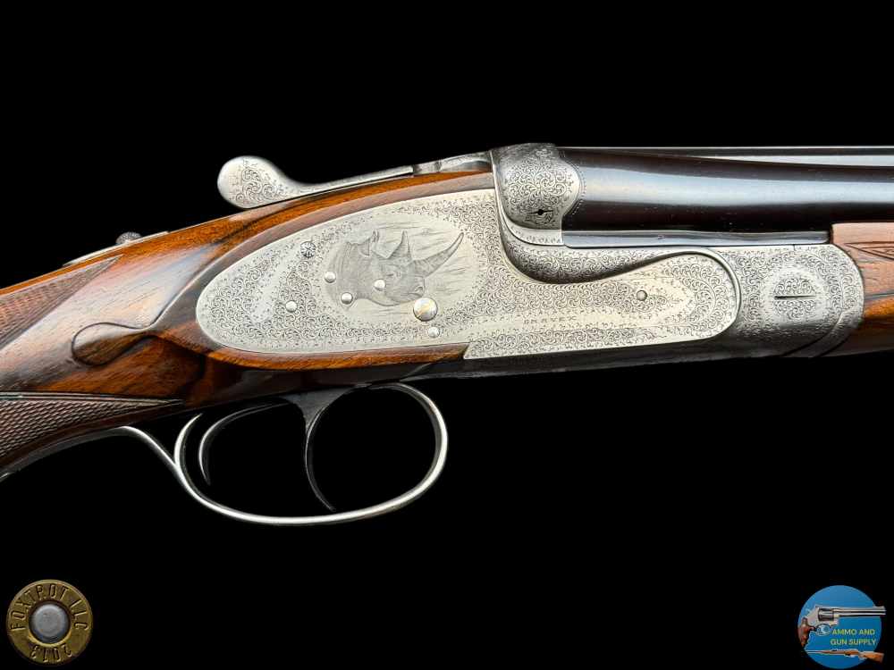 GRAVEX 450 NE DELUXE DOUBLE RIFLE - BOLSTERED H&H SIDELOCK ACTION - BULINO-img-5