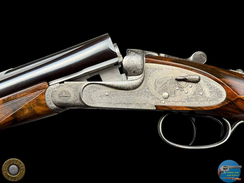 GRAVEX 450 NE DELUXE DOUBLE RIFLE - BOLSTERED H&H SIDELOCK ACTION - BULINO-img-13
