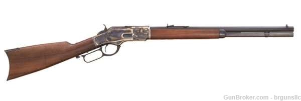 Cimarron 1873 Short Rifle 357 Mag 10+1 20" Wood Right Hand-img-1
