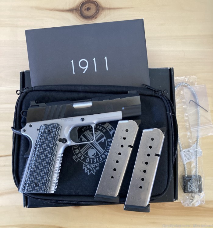 New Springfield Emissary 1911 45 ACP, 4.25 BullBrl, VZ Grips *FREE SHIPPING-img-0