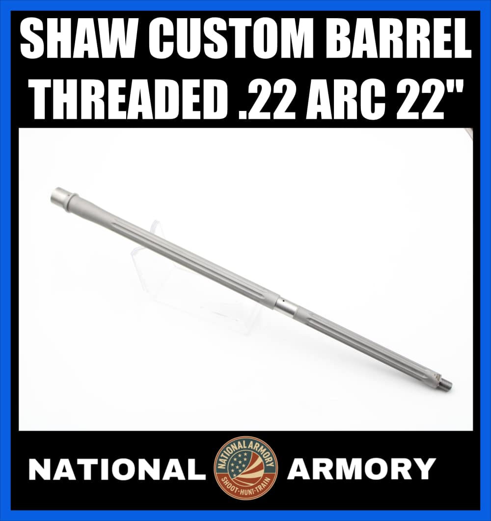 Shaw Custom Barrel 22" M4 Straight Fluted .22 ARC Threaded Muzzle-img-0