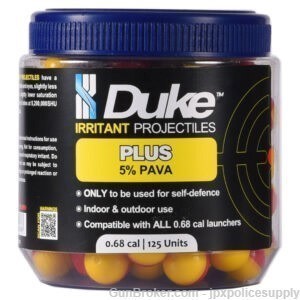 DUKE PLUS 5% PAVA BALLS - JAR OF 125 BYRNA CAMPATABLE-img-0