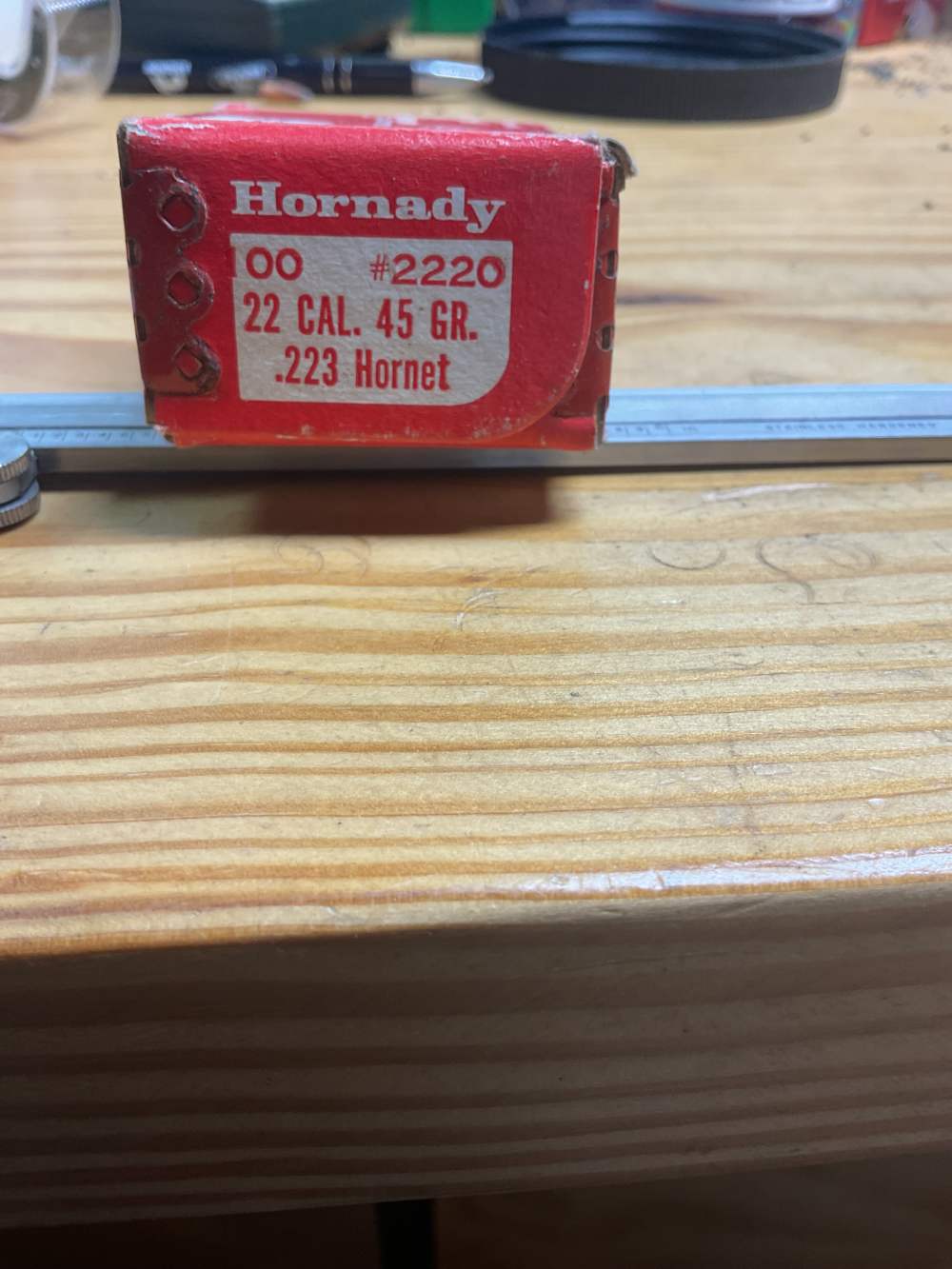 100 count box of Hornady 45 gr 22 cal Hornet bullets -img-0