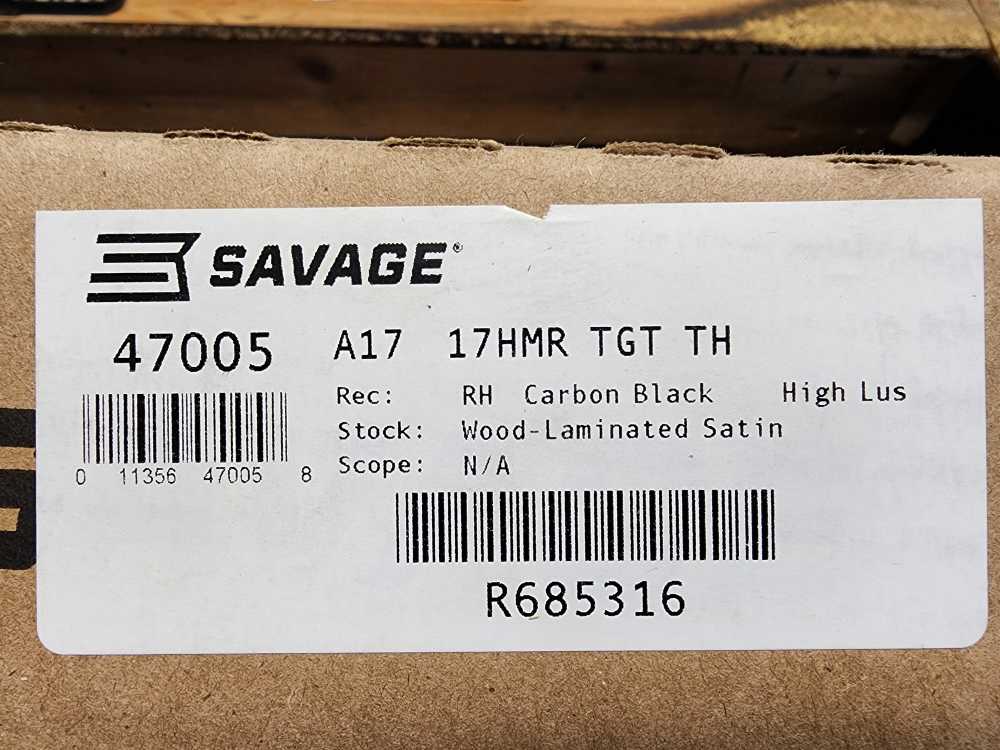 NEW! SAVAGE A17 TARGET .17 HMR 22" THREADED HEAVY THUMB HOLE SUPPRESSOR RDY-img-1