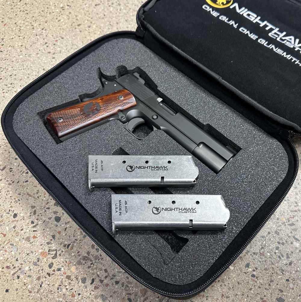 Nighthawk Custom 1911 NHC Classic 45ACP 5" DLC with Trijicon RMR IOS Plate-img-18