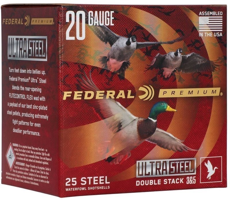 Federal 20 Ga Ultra Steel 3in 1oz 3/5 Shot 25rds PWUX20935-img-0