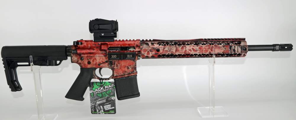 Black Rain Ordnance Fallout15 RED Skulls CRYPT 300 BLACKOUT 16-inch Vortex -img-0