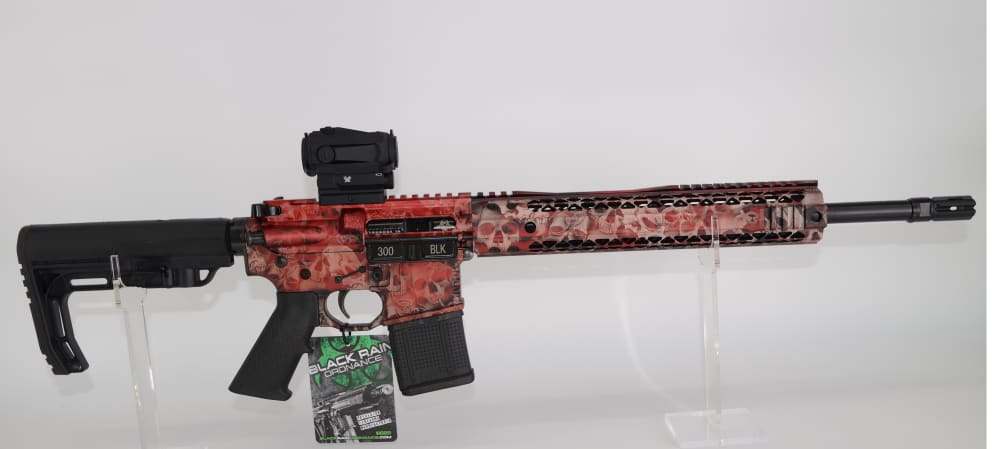 Black Rain Ordnance Fallout15 RED Skulls CRYPT 300 BLACKOUT 16-inch Vortex -img-1