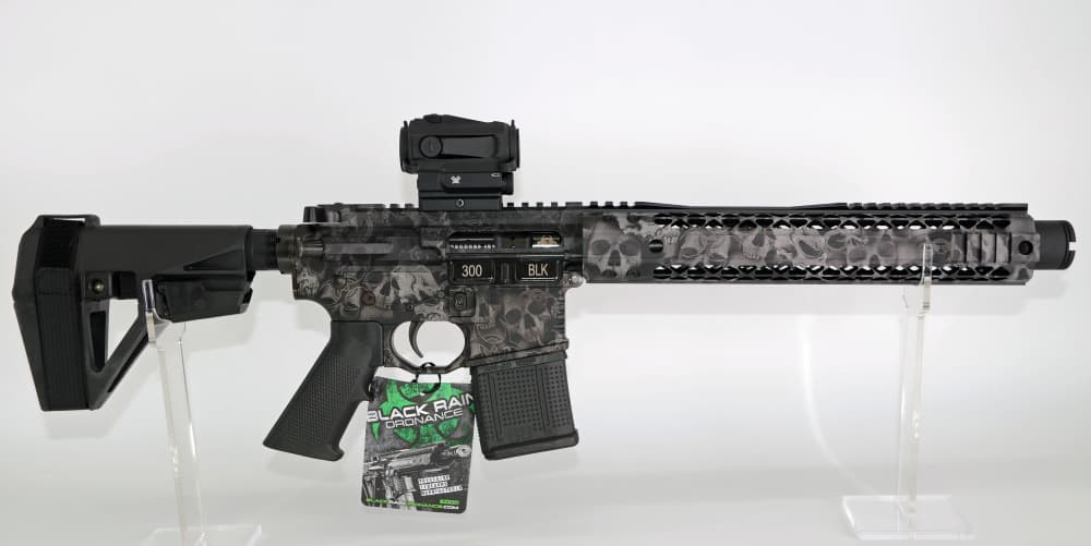 Black Rain Ordnance Fallout15 BLK Skulls CRYPT 300 BLKOUT 10.5 COLLECTABLE-img-0