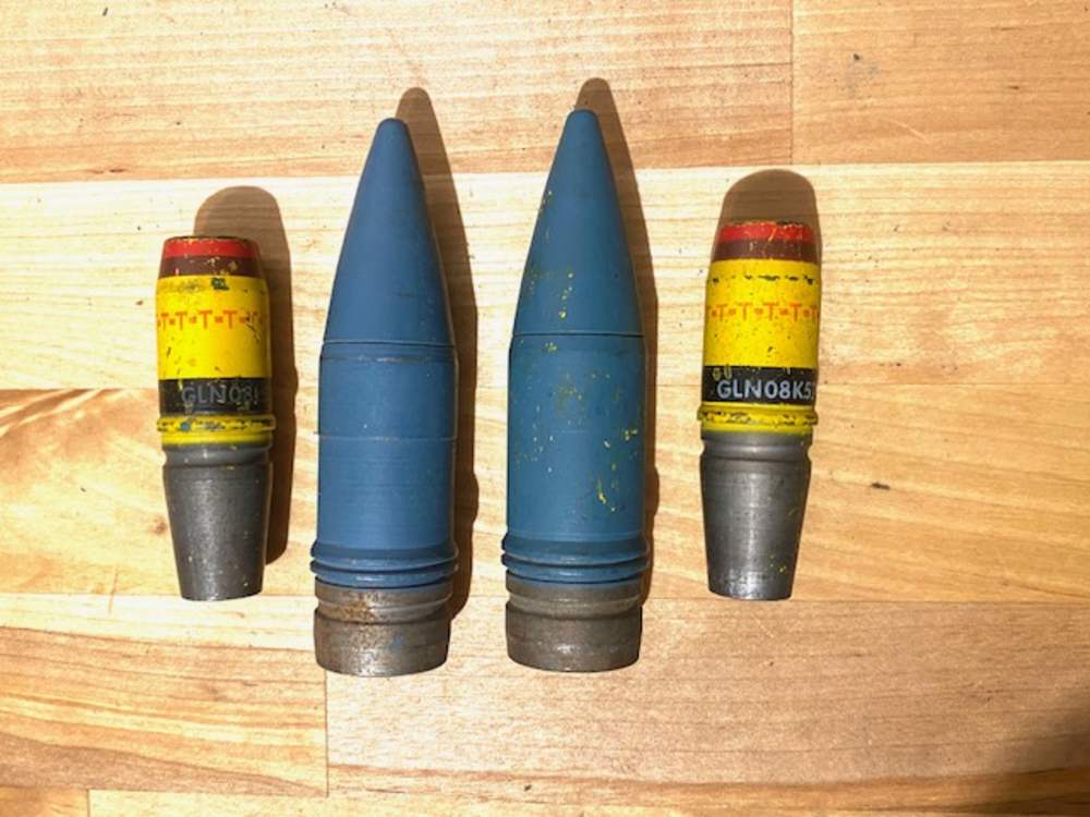 INERT 25mm & 20mm Projectile Bundle Artillery Cannon Shell Fighter Jet  -img-0