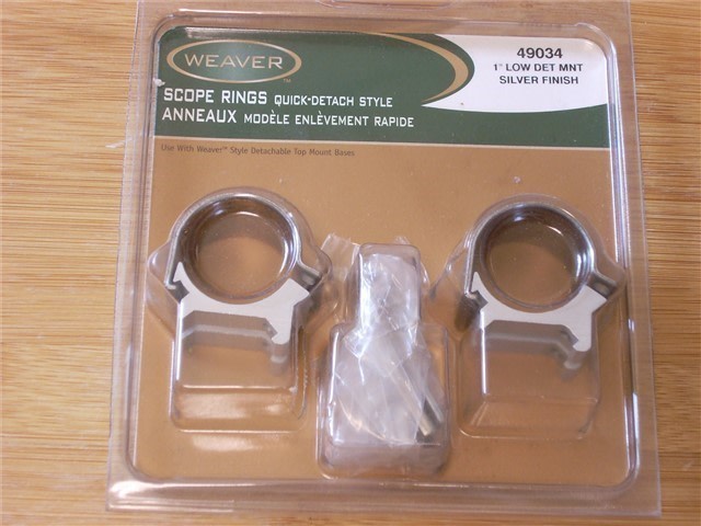 Weaver QD one inch low rings-img-0