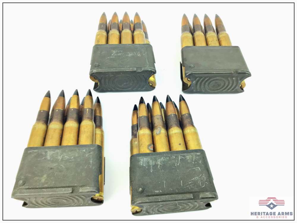 32 Rounds-Twin Cities Armor Piercing .30-06 M1 Garand Ammunition Black Tip-img-1