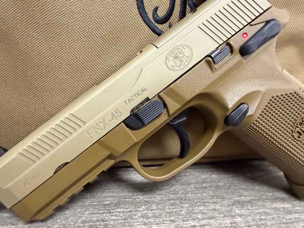 FN HERSTAL FNX-45 TACTICAL FDE 45 ACP 2-15 ROUND MAGS TB 66968 ORIGINAL BOX-img-2
